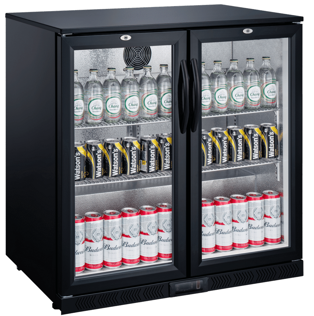 Double Door Bottle Cooler Hinged