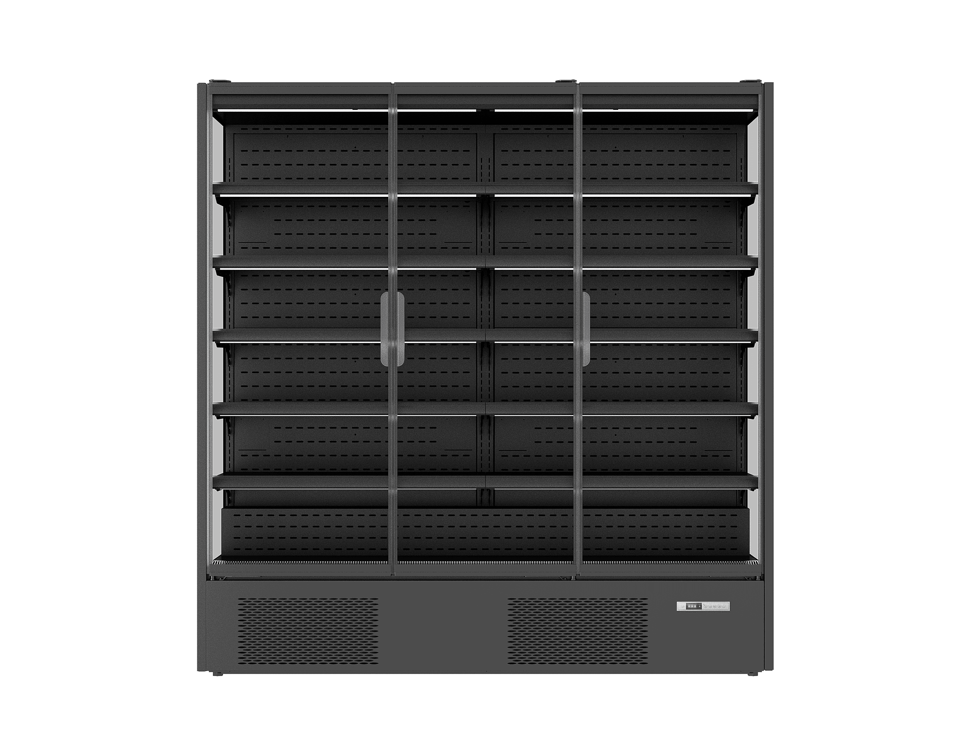 Triple Door Display Commercial Hinged Glass Door Fridge