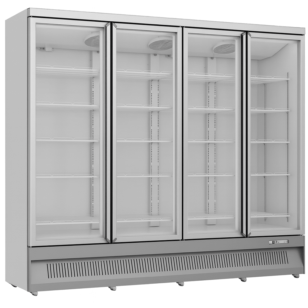 Four Door Commercial Display Glass Fridge