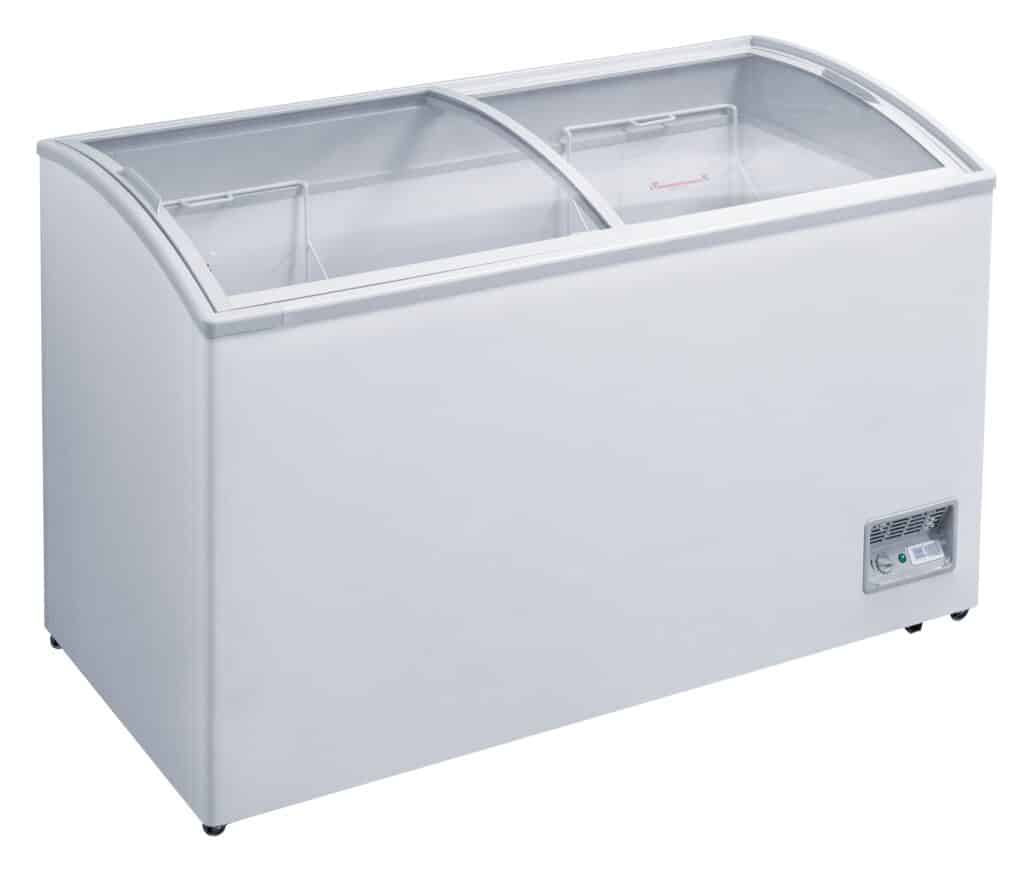 Double slide door ice cream freezer 1m