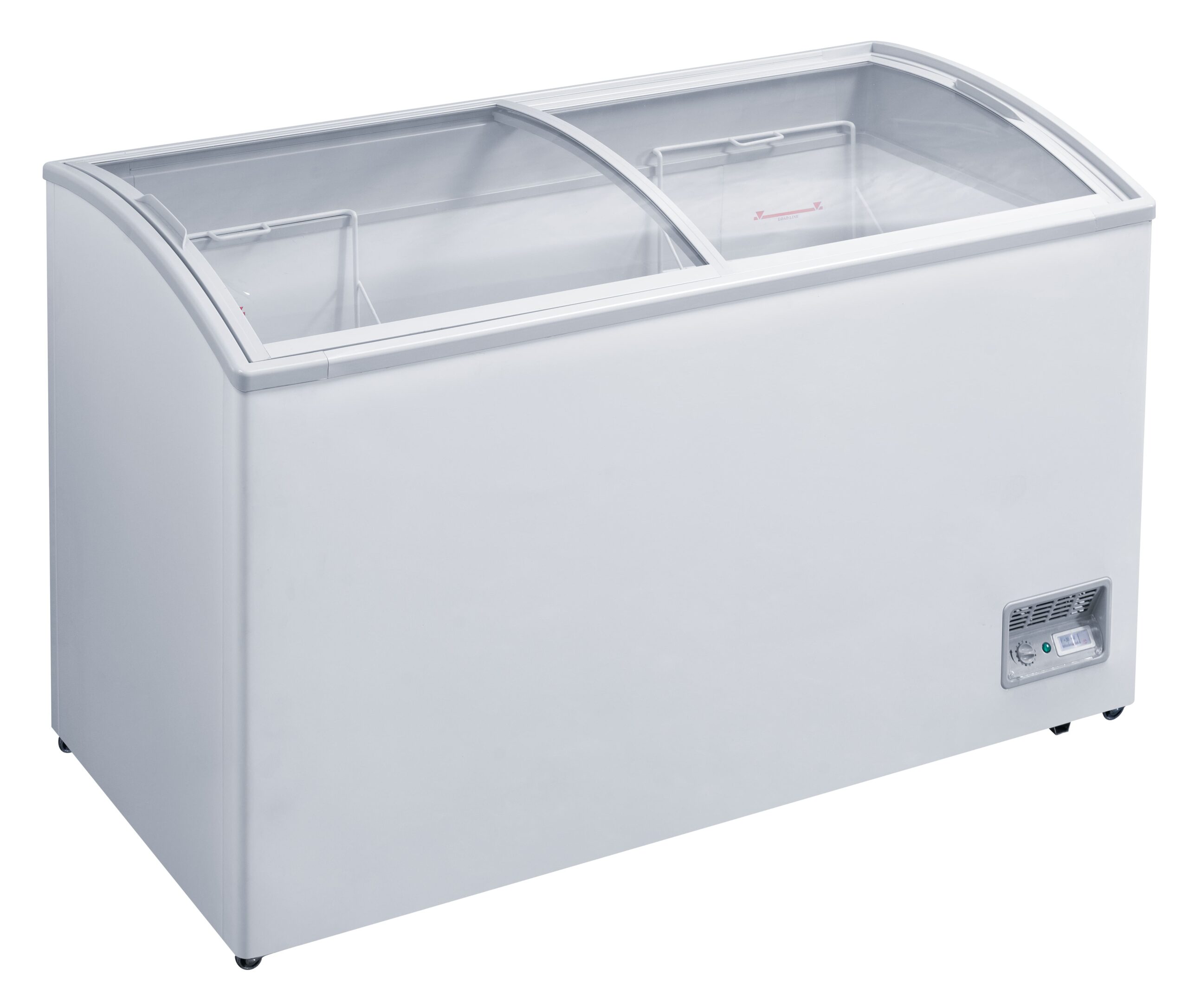 Double slide door ice cream freezer 1m